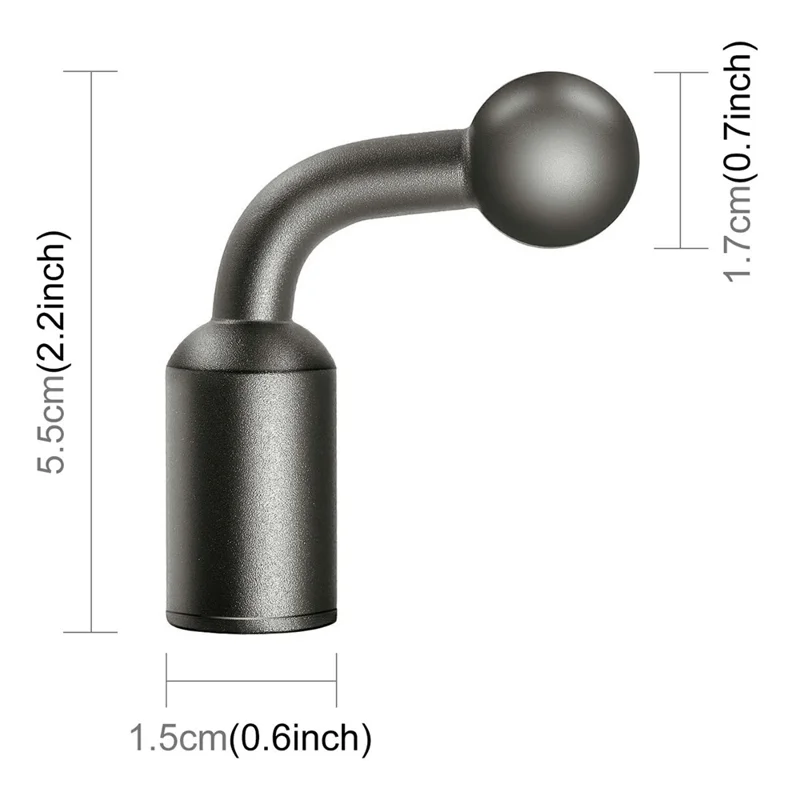 PULUZ PU852B Aluminum Alloy 17mm Ball Head Bracket Base Adapter for Phone Clamp / Camera Mount