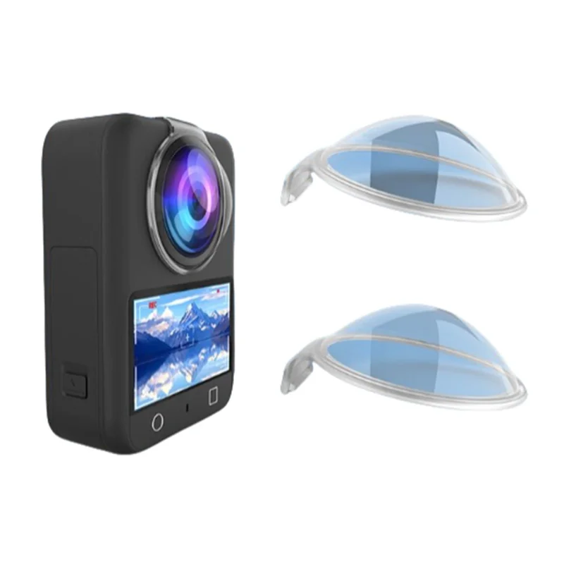 2Pcs For DJI Osmo 360 Lens Protector Panoramic Camera PC Lens Cover Cap