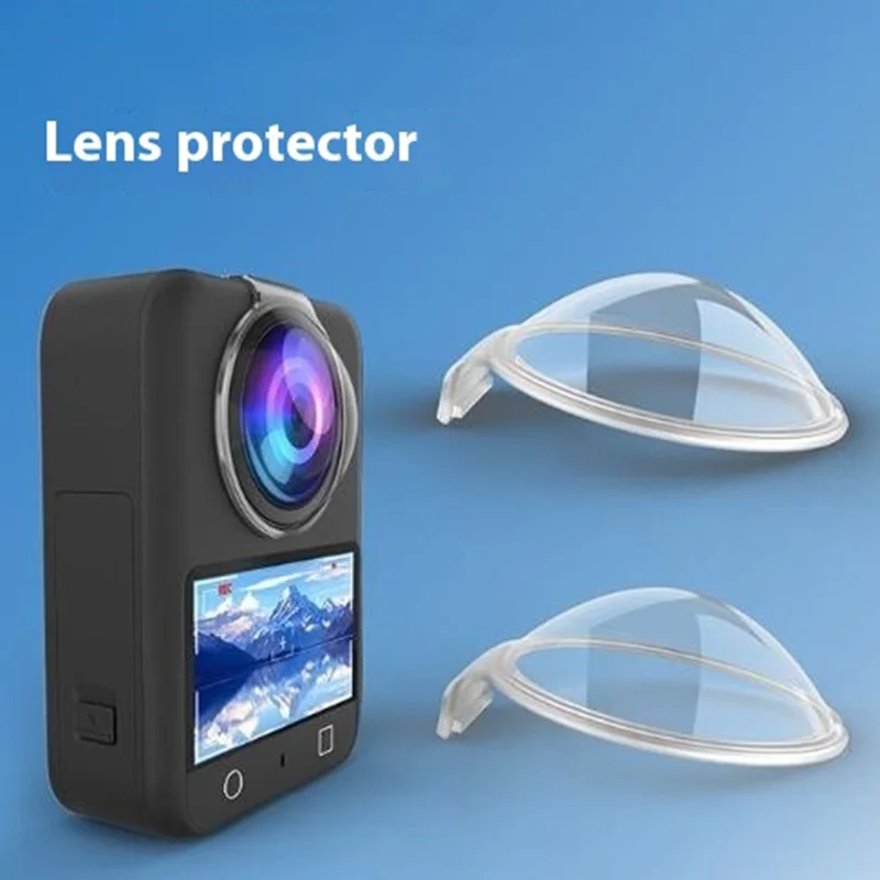 2Pcs For DJI Osmo 360 Lens Protector Panoramic Camera PC Lens Cover Cap