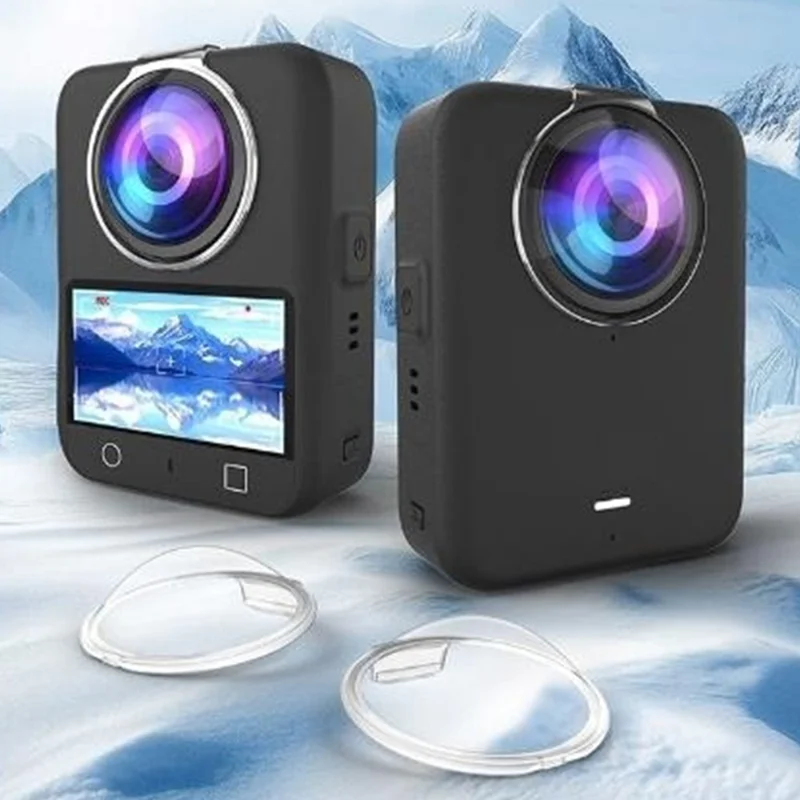 2Pcs For DJI Osmo 360 Lens Protector Panoramic Camera PC Lens Cover Cap