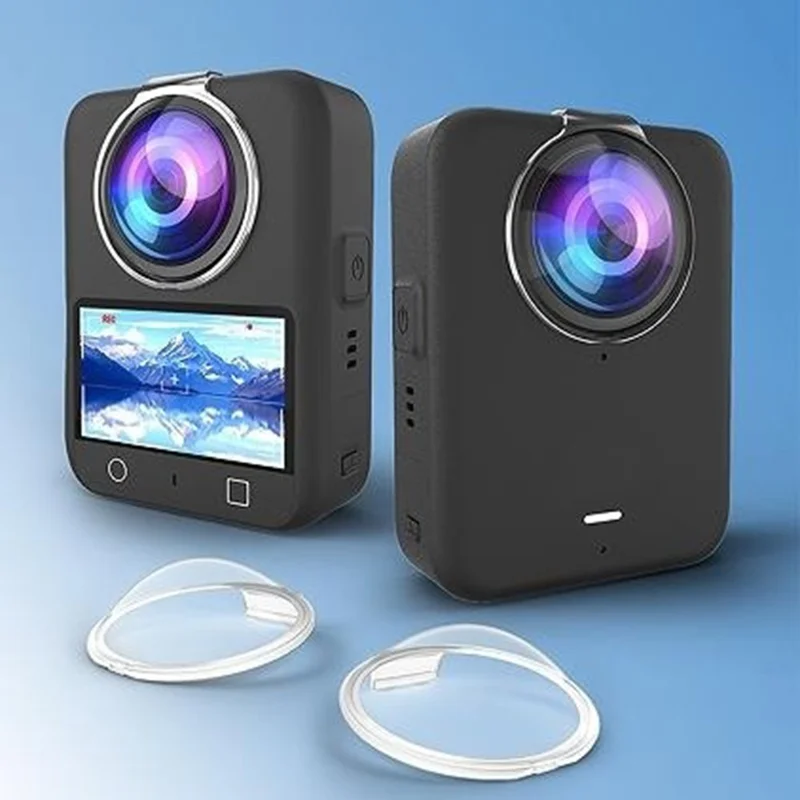 2Pcs For DJI Osmo 360 Lens Protector Panoramic Camera PC Lens Cover Cap