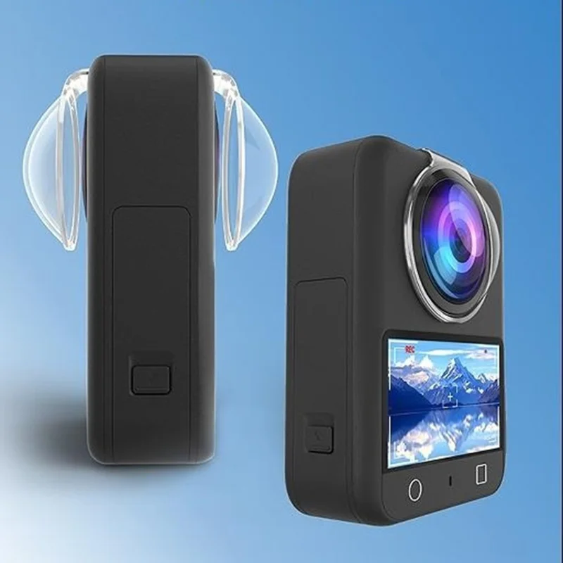 2Pcs For DJI Osmo 360 Lens Protector Panoramic Camera PC Lens Cover Cap