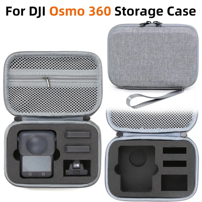 Étui de rangement rigide EVA portable gris pour caméra DJI Osmo 360