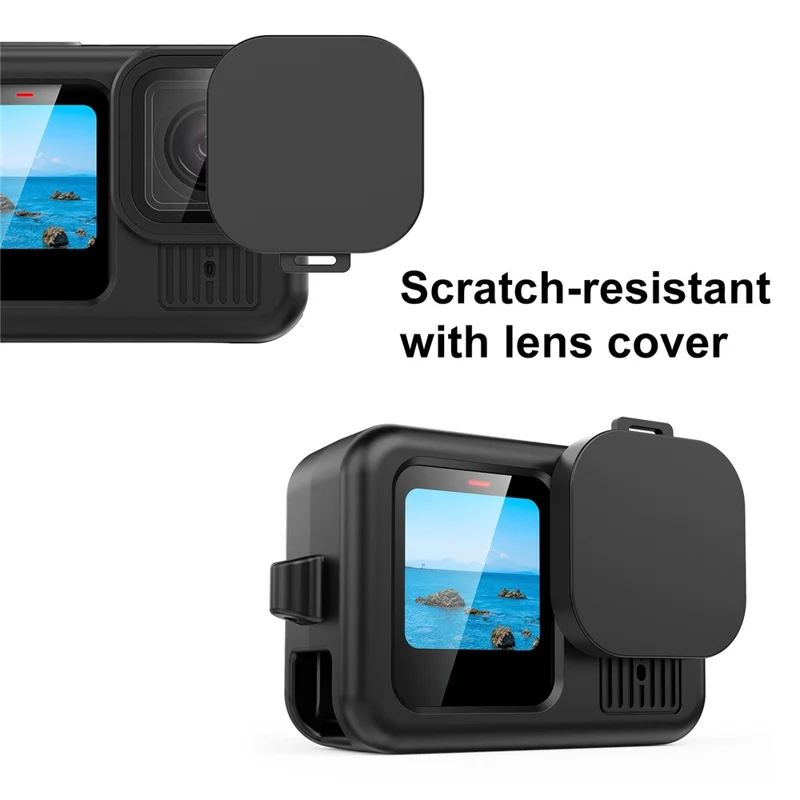 PULUZ PU949B For GoPro HERO13 Black Silicone Protective Case Charging Side Cover Set with Hand Strap and Lens Cap