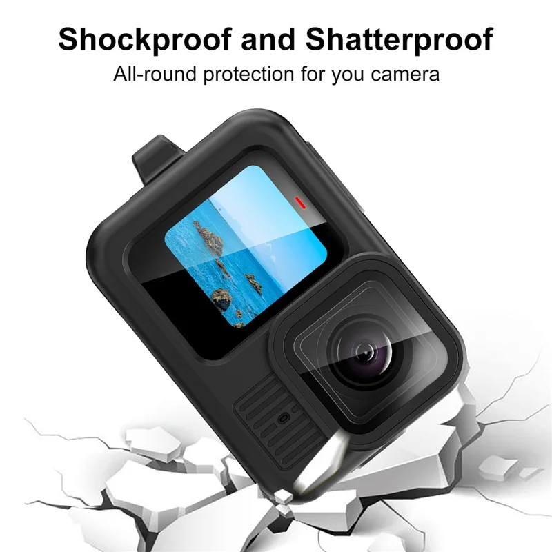 PULUZ PU949B For GoPro HERO13 Black Silicone Protective Case Charging Side Cover Set with Hand Strap and Lens Cap