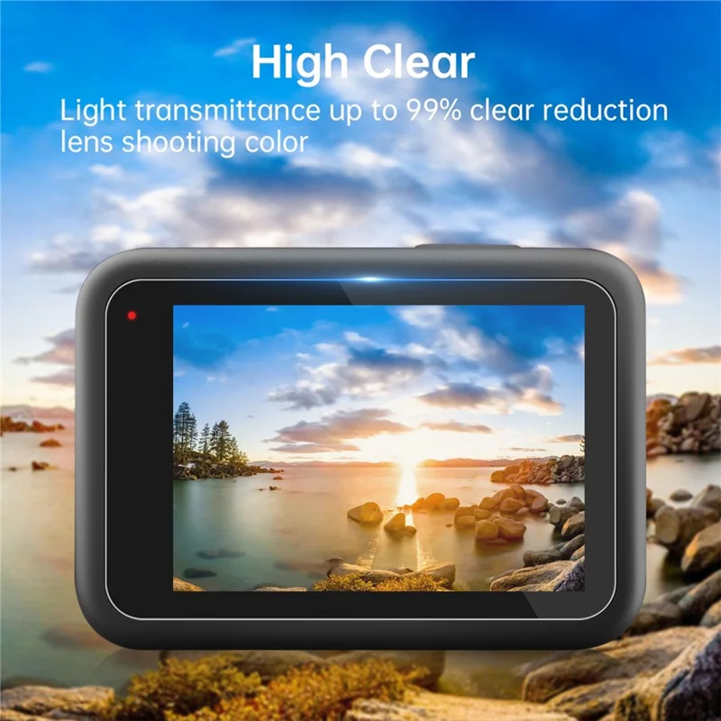 PULUZ PU954T For GoPro HERO13 Black High Transparency Front + Rear Screen Protector with Tempered Glass Lens Film