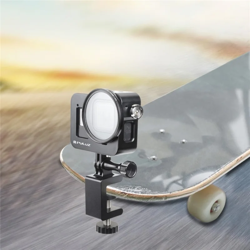 PULUZ PU449B For GoPro HERO8 Black Metal Housing Heat Dissipation Protective Cage with UV Lens Filter