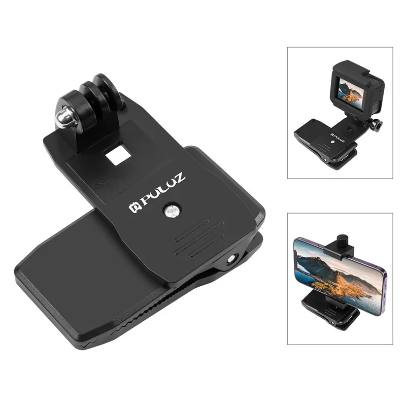 PULUZ PU904 4 in 1 360 Degree Rotating Camera Backpack Clip Bag Mount with Phone Holder Set
