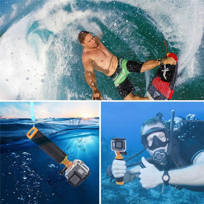 PULUZ PU329 For GoPro Hero Series / Insta360 One R / DJI Osmo Action Camera Buoyancy Rod Selfie Stick Waterproof Hand Grip