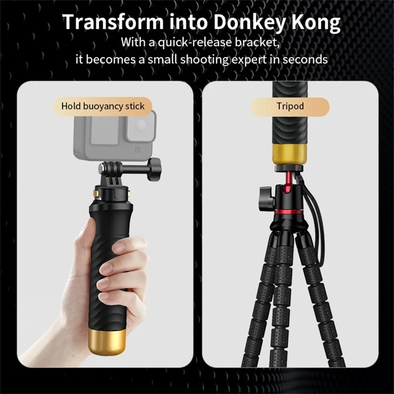 PULUZ PU1053B Action Camera Magnetic Quick Release Buoyancy Handle Underwater Diving Stick