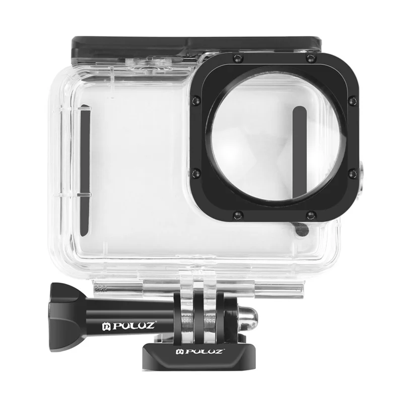 PULUZ PU559 For GoPro HERO11 Black / 10 Black / 9 Black Waterproof Case Max Lens Mod 40m Underwater Housing with Mount Base