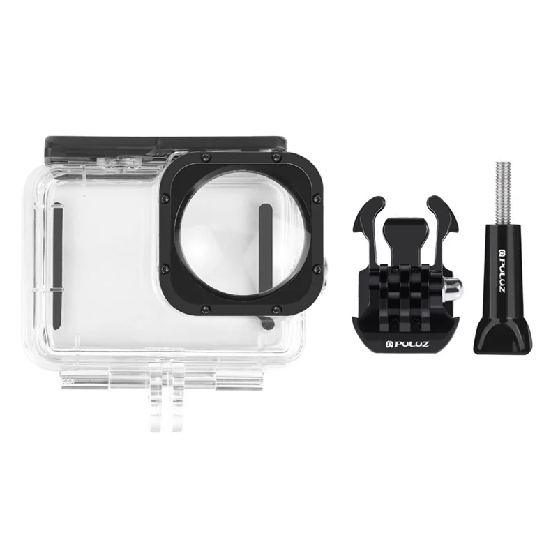 PULUZ PU559 For GoPro HERO11 Black / 10 Black / 9 Black Waterproof Case Max Lens Mod 40m Underwater Housing with Mount Base
