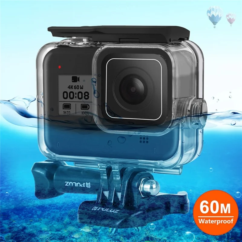 PULUZ PU353 For GoPro HERO8 Black Underwater Housing Waterproof Case 60M Diving Protective Shell