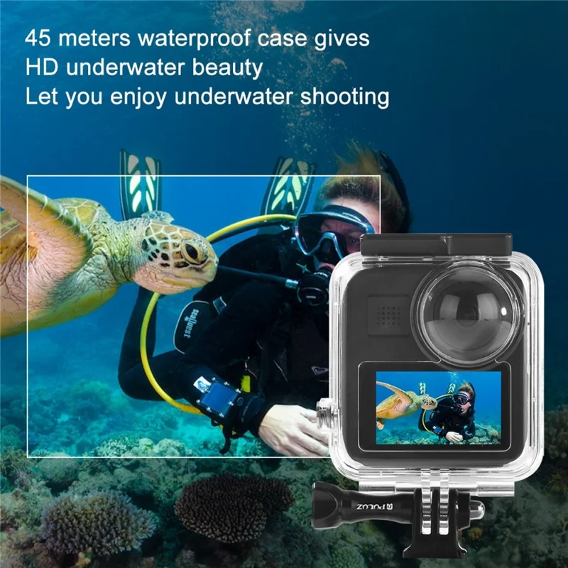 PULUZ PU466 For GoPro MAX Waterproof Case Panoramic Action Camera Protective Shell 45M Underwater