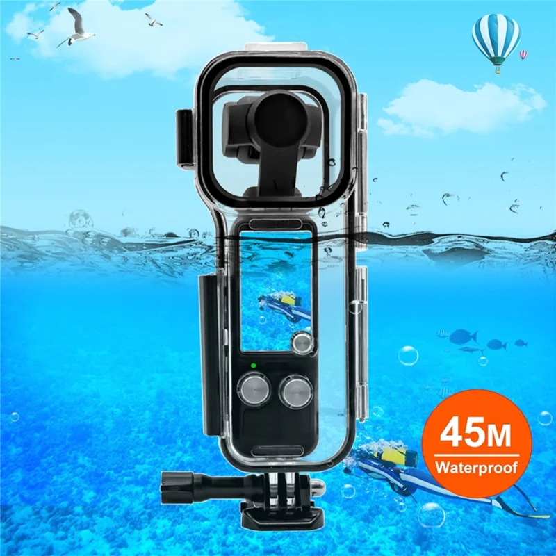 PULUZ PU967T For DJI Osmo Pocket 3 Waterproof Case 45m Underwater Action Camera Protective Housing Shell