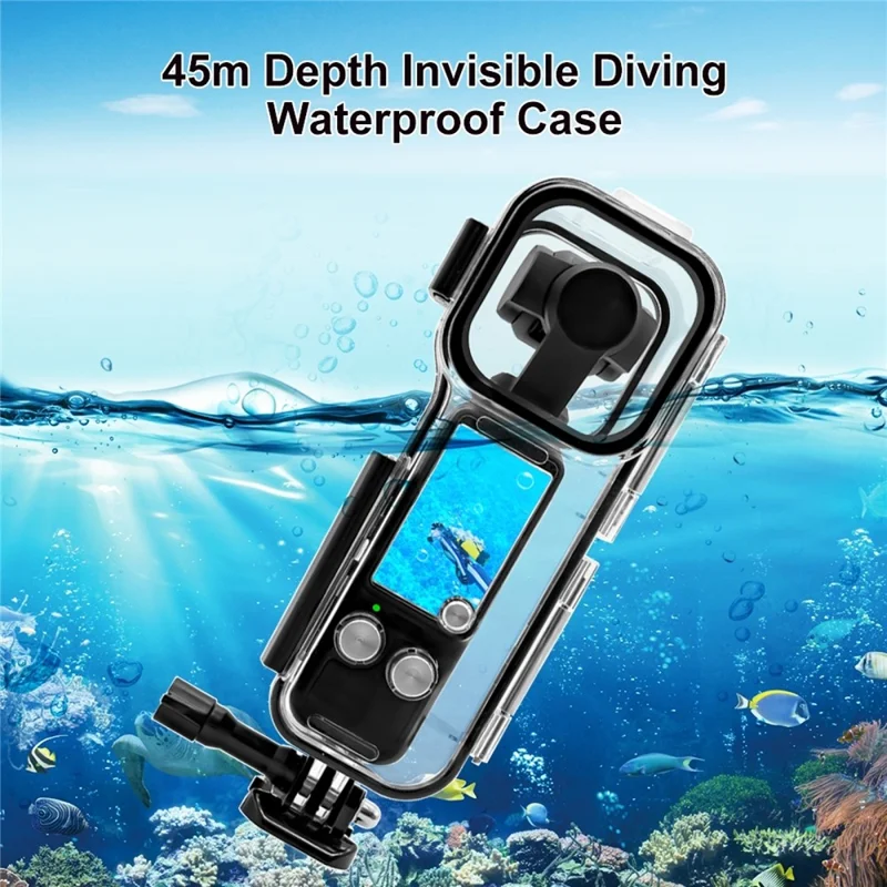 PULUZ PU967T For DJI Osmo Pocket 3 Waterproof Case 45m Underwater Action Camera Protective Housing Shell