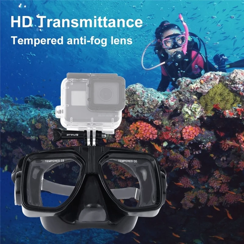 PULUZ PU401 Diving Goggles for GoPro Hero Series / Insta360 One R / DJI Osmo Action Camera Mount Anti Fog Glasses