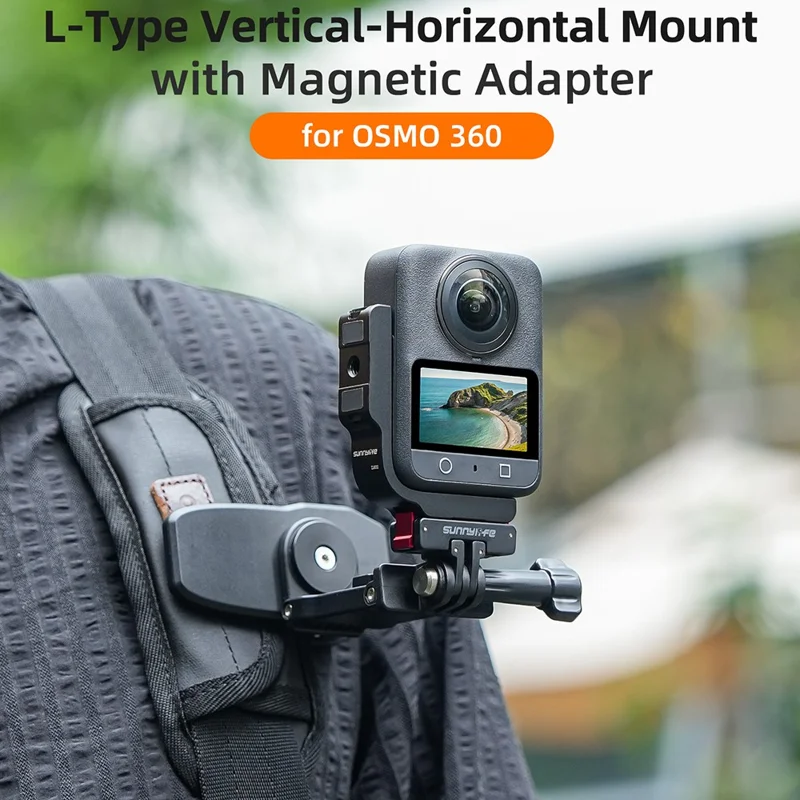 SUNNYLIFE OS-ZJ032 For DJI Osmo 360 Camera L-Type Vertical Horizontal Mount with Magnetic Expansion Adapter