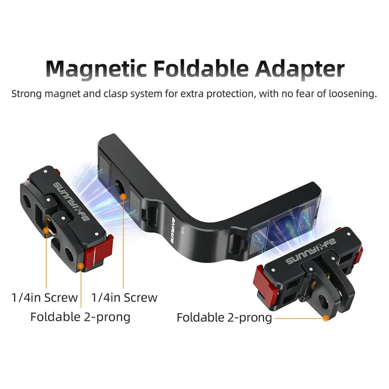 SUNNYLIFE OS-ZJ032 For DJI Osmo 360 Camera L-Type Vertical Horizontal Mount with Magnetic Expansion Adapter