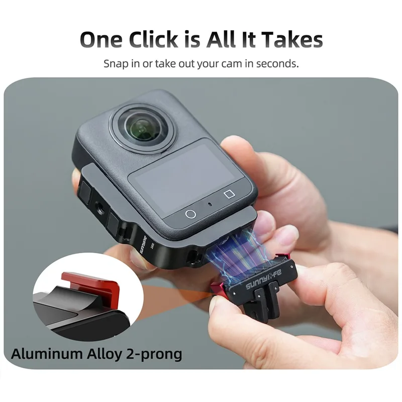 SUNNYLIFE OS-ZJ032 For DJI Osmo 360 Camera L-Type Vertical Horizontal Mount with Magnetic Expansion Adapter