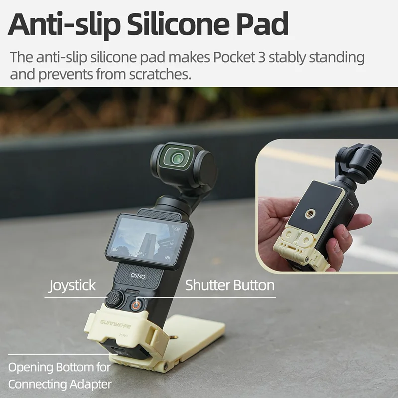 SUNNYLIFE 761V3 Pour DJI Osmo Pocket 3 Adaptateur de Montage Magnétique Multi-Interfaces - Rose