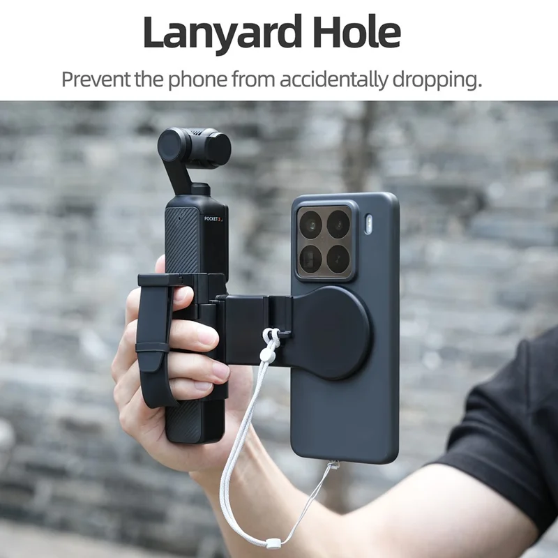 SUNNYLIFE OP3-MJ991 Suporte de Banda Manual Magnética para DJI Osmo Pocket 3 - Adaptador de Extensão para Teleprompter de Celular