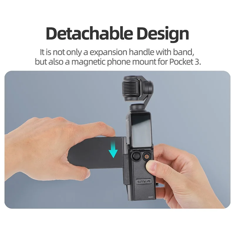 SUNNYLIFE OP3-MJ991 Suporte de Banda Manual Magnética para DJI Osmo Pocket 3 - Adaptador de Extensão para Teleprompter de Celular