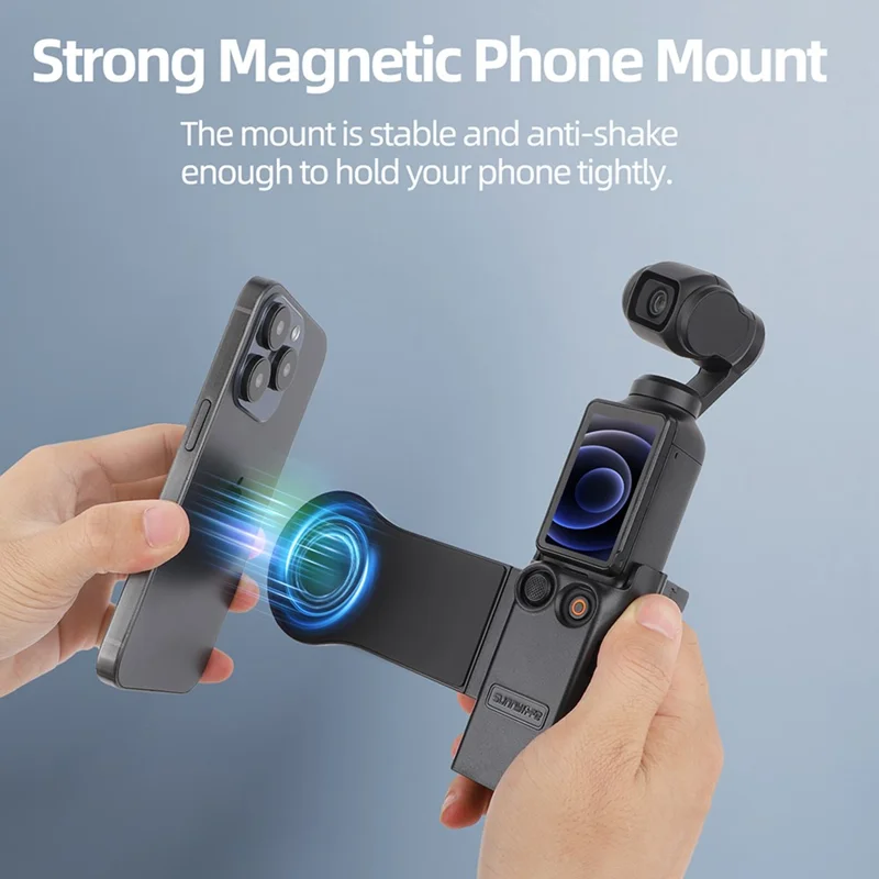 SUNNYLIFE OP3-MJ991 Suporte de Banda Manual Magnética para DJI Osmo Pocket 3 - Adaptador de Extensão para Teleprompter de Celular