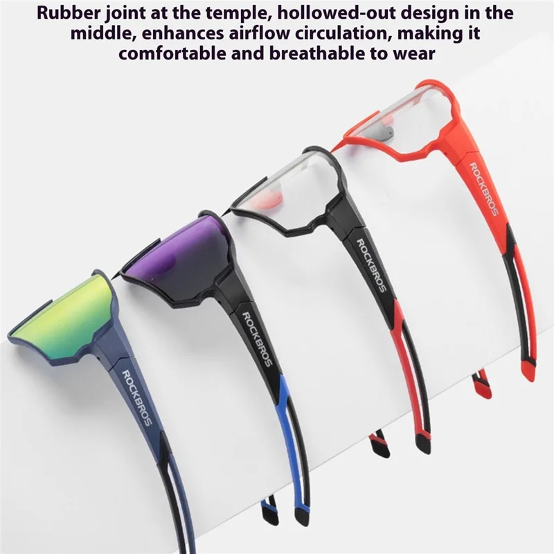 Gafas deportivas ROCKBROS para ciclismo y running Lentes de PC irrompibles Gafas de sol polarizadas a prueba de viento - 10134