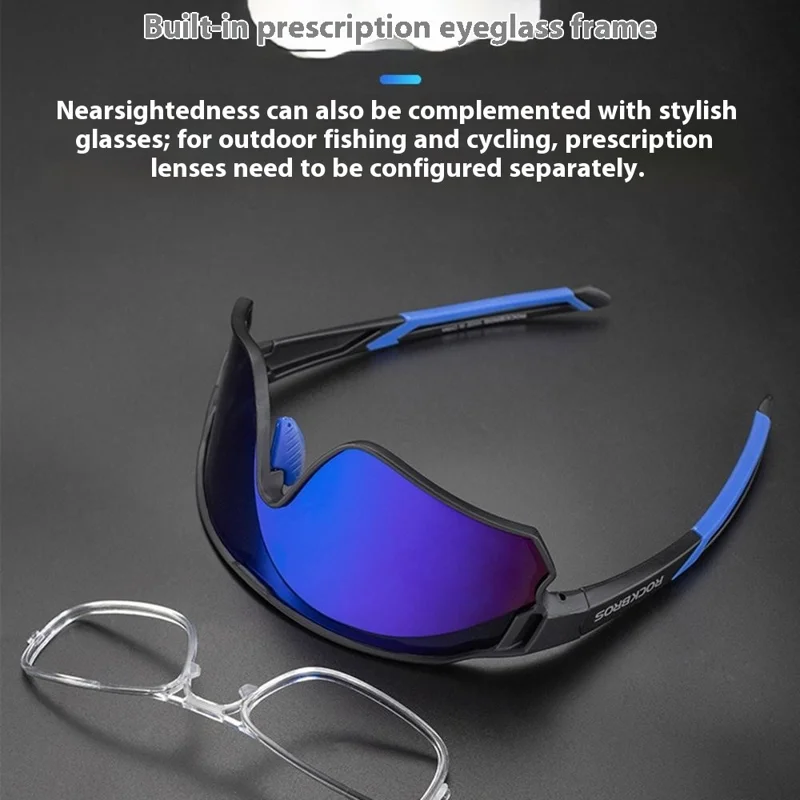 Gafas deportivas ROCKBROS para ciclismo y running Lentes de PC irrompibles Gafas de sol polarizadas a prueba de viento - 10134