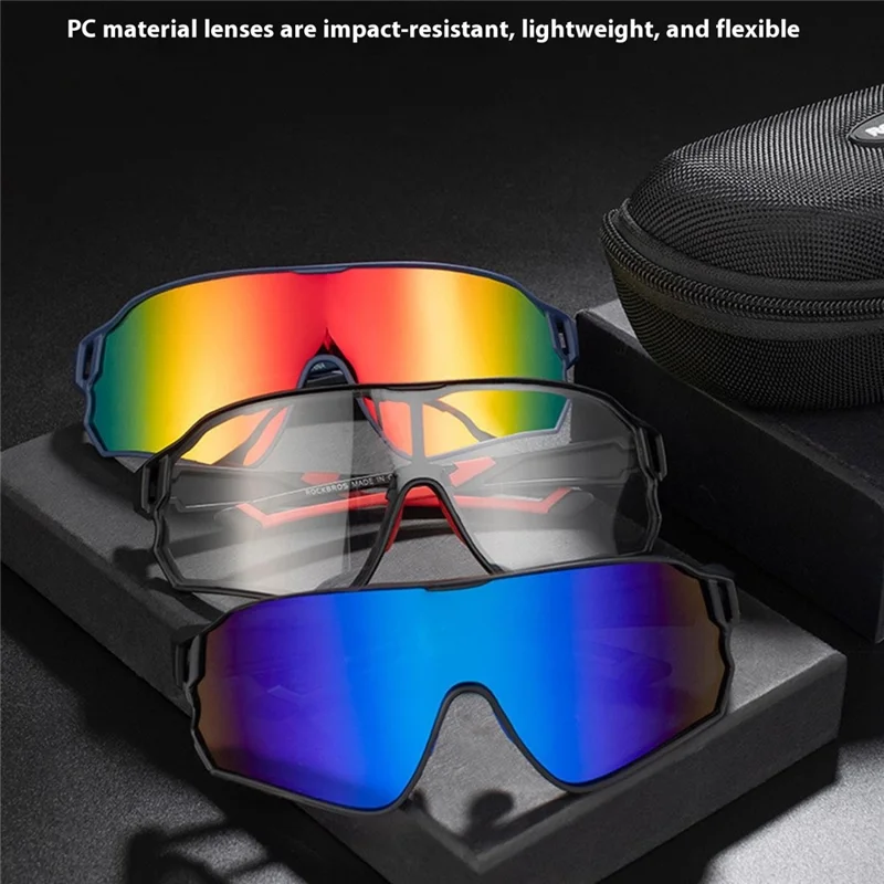 ROCKBROS Sports Glasses for Cycling Running Shatterproof PC Lens Windproof Polarized Sunglasses - 10134WRD
