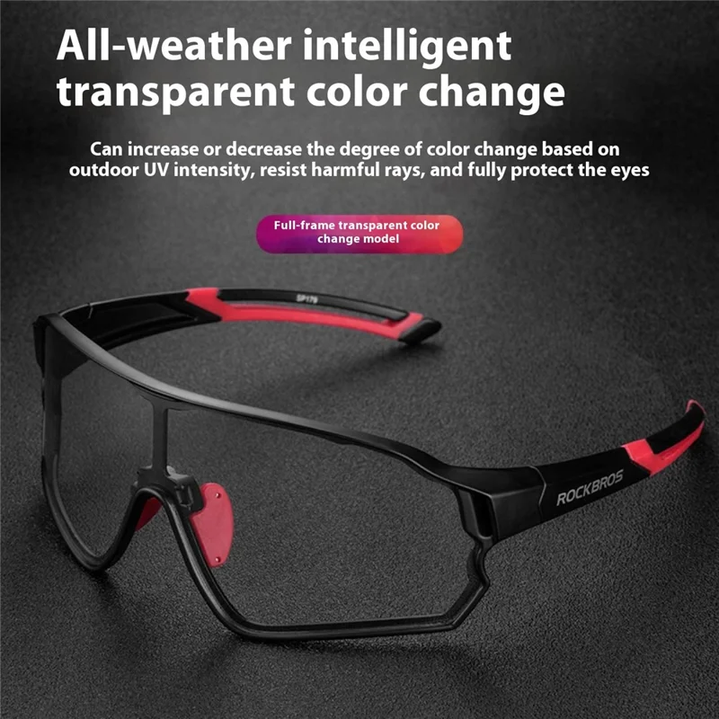 ROCKBROS Sports Glasses for Cycling Running Shatterproof PC Lens Windproof Polarized Sunglasses - 10134WRD