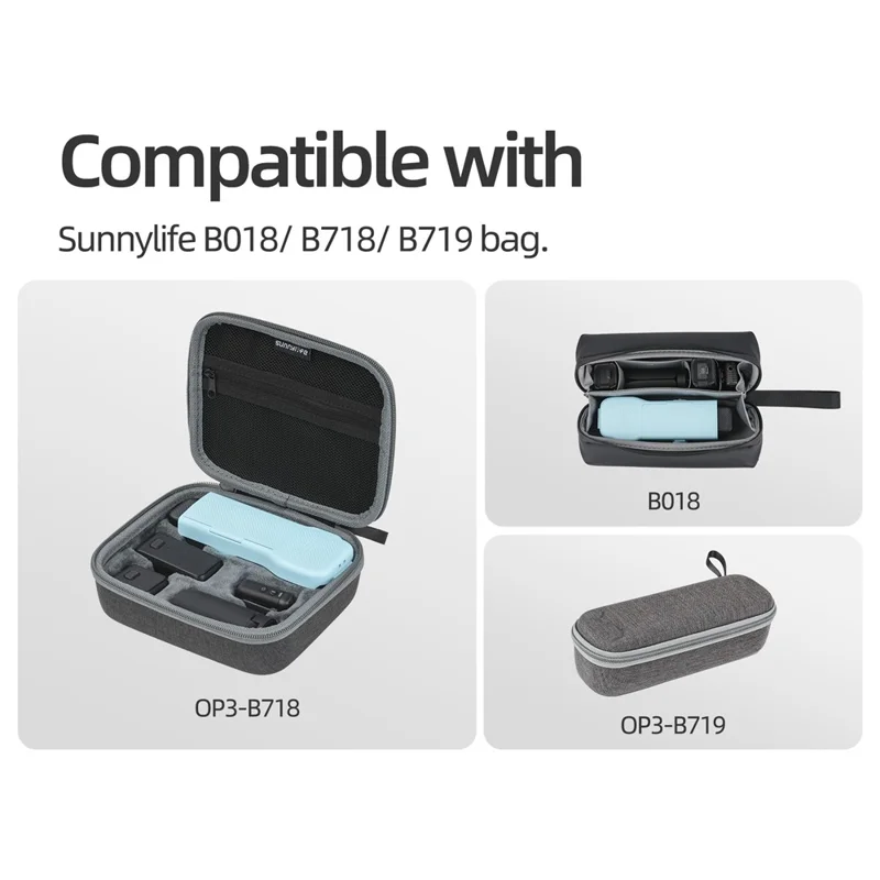 SUNNYLIFE OP3-K019 Étui de rangement magnétique pour filtre de caméra DJI Osmo Pocket 3 avec dragonne - Rose