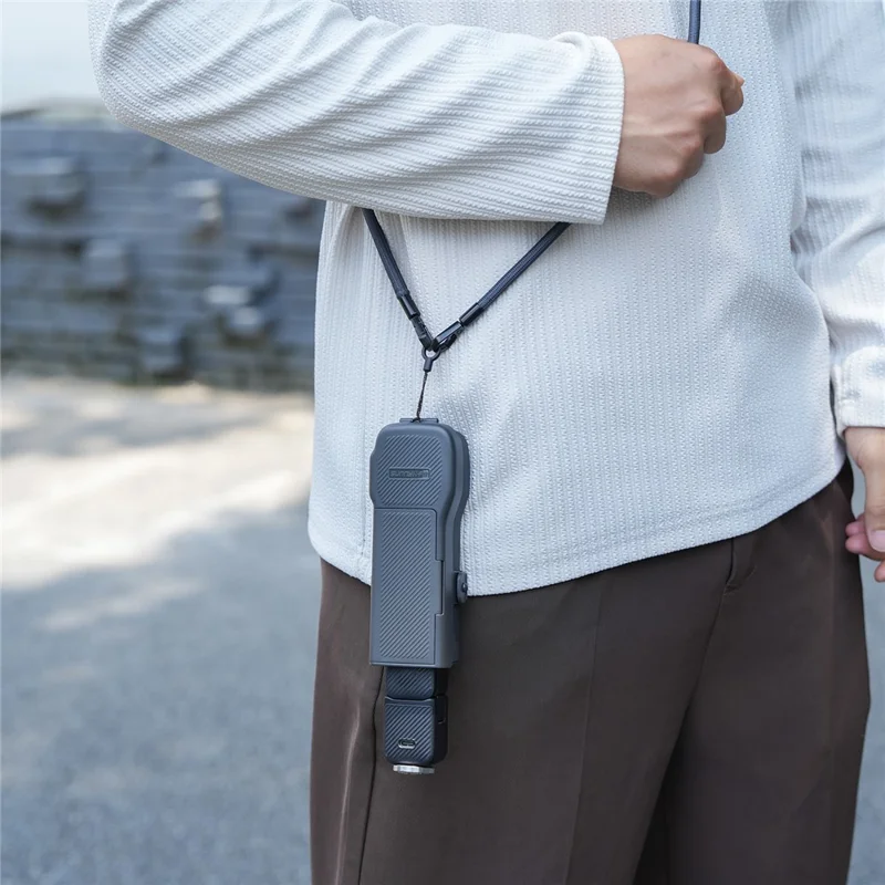 SUNNYLIFE OP3-K019 Étui de rangement magnétique pour filtre de caméra DJI Osmo Pocket 3 avec dragonne - Rose
