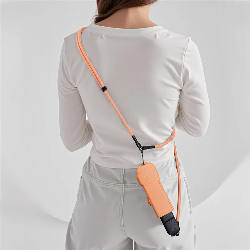 SUNNYLIFE OP3-K019 Étui de rangement magnétique pour filtre de caméra DJI Osmo Pocket 3 avec dragonne - Rose