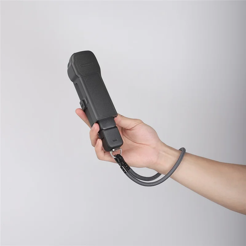 SUNNYLIFE OP3-K019 Étui de rangement magnétique pour filtre de caméra DJI Osmo Pocket 3 avec dragonne - Rose