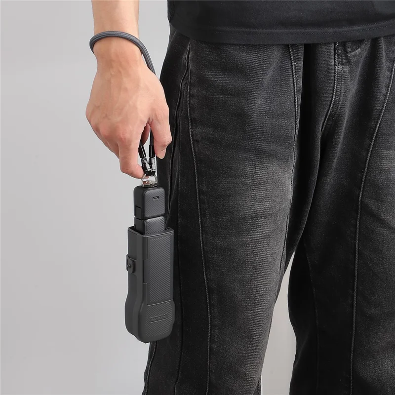 SUNNYLIFE OP3-K019 Étui de rangement magnétique pour filtre de caméra DJI Osmo Pocket 3 avec dragonne - Rose
