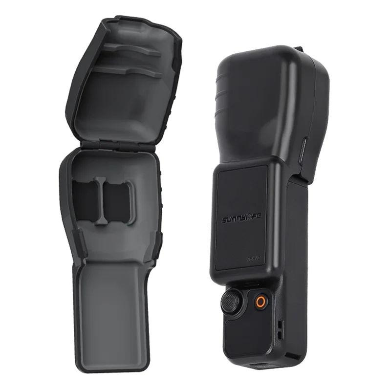 SUNNYLIFE Para DJI Osmo Pocket 3 Funda Protectora de Pantalla y Objetivo con Ranura de Almacenamiento Magnética para Filtros de Objetivo - Negro
