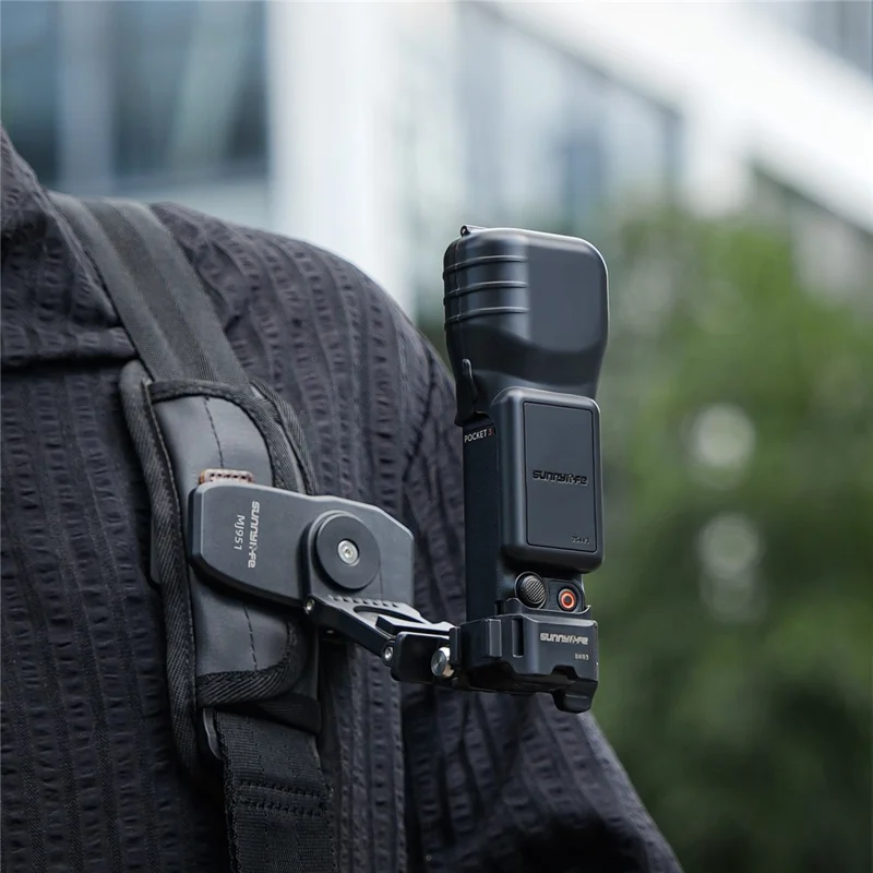 SUNNYLIFE Para DJI Osmo Pocket 3 Funda Protectora de Pantalla y Objetivo con Ranura de Almacenamiento Magnética para Filtros de Objetivo - Negro