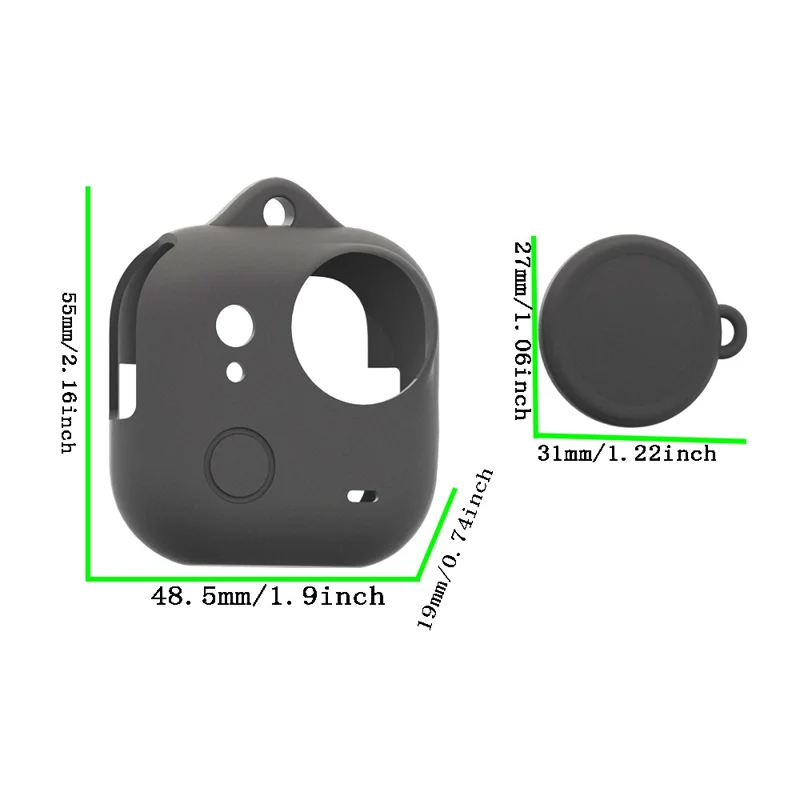 For Insta360 Go Ultra Action Camera Silicone Protective Case Shockproof Dustproof Anti Scratch Cover - Black