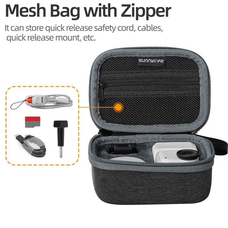 SUNNYLIFE GU-B042 For Insta360 Go Ultra Storage Case Camera Accessories Organizer Mini Carrying Case