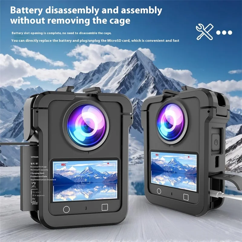 Cage de caméra DJI Osmo 360 avec fixation magnétique rapide, cadre de protection en PC dur avec adaptateur 1/4"