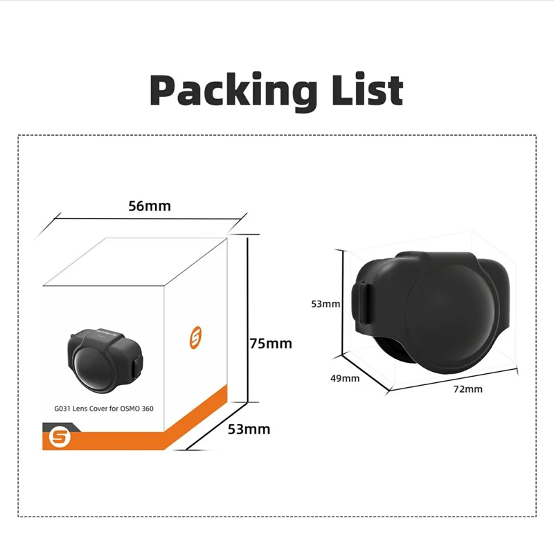 SUNNYLIFE OS-G031 For DJI Osmo 360 Lens Protective Cover Camera Plastic Lens Guard