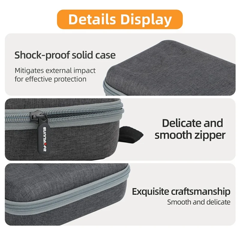 SUNNYLIFE GU-B046 For Insta360 Go Ultra Storage Case Camera Accessories Organizer Mini Carrying Case