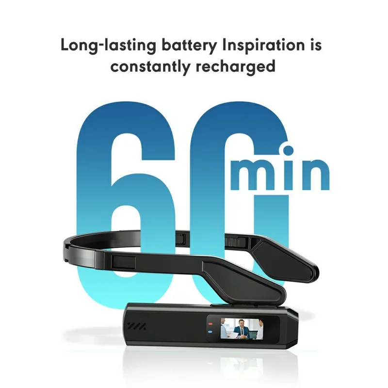 S111 First Person View Draagbare Camera 0,96 Inch IPS-scherm 2,7K Ultra HD Videorecorder met WiFi App-bediening - Zwart