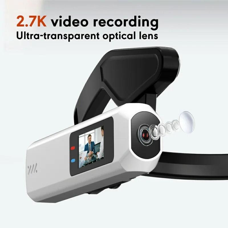 S111 First Person View Draagbare Camera 0,96 Inch IPS-scherm 2,7K Ultra HD Videorecorder met WiFi App-bediening - Zwart