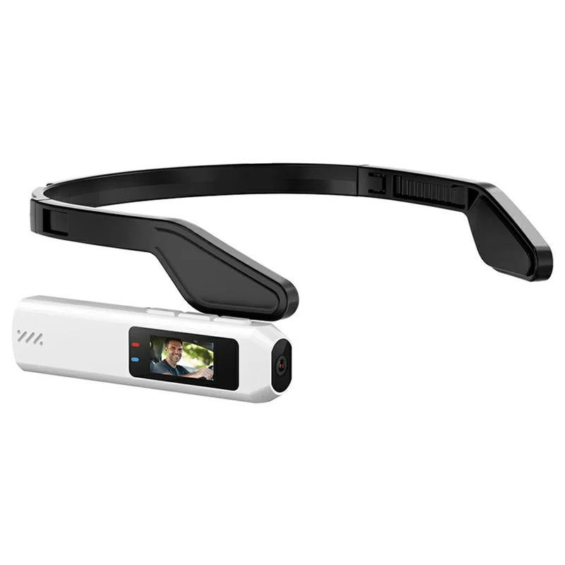 S111 Head-Mounted Video Camera 2.7K Ultra HD Wearable Camera 110° Wide Angle Lens Camcorder - White