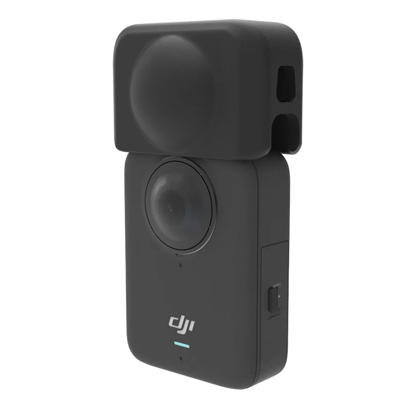 For DJI Osmo 360 Action Camera Lens Silicone Protective Case Anti Scratch Sleeve Cover Protector - Black