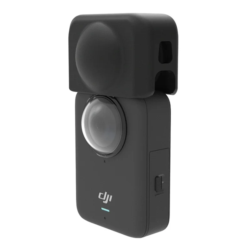 For DJI Osmo 360 Action Camera Lens Silicone Protective Case Anti Scratch Sleeve Cover Protector - Black
