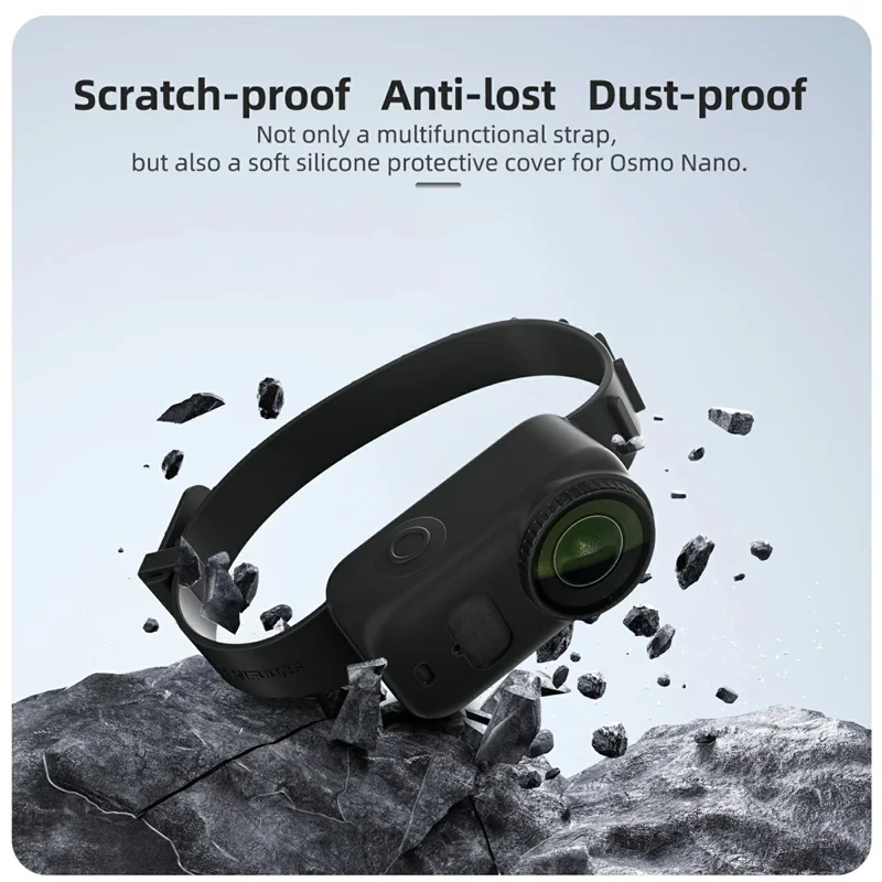 SUNNYLIFE ON-ZD050 Silicone Case for DJI Osmo Nano Action Camera Integrated Wristband Cover Multi-Functional Camera Accessory